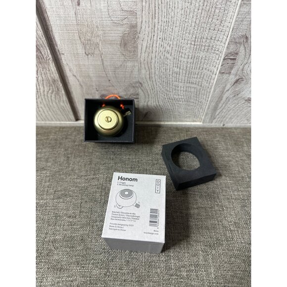 Honom Gold Bike Bell With Trigger & Mounting Clamp - Picture 2 of 5